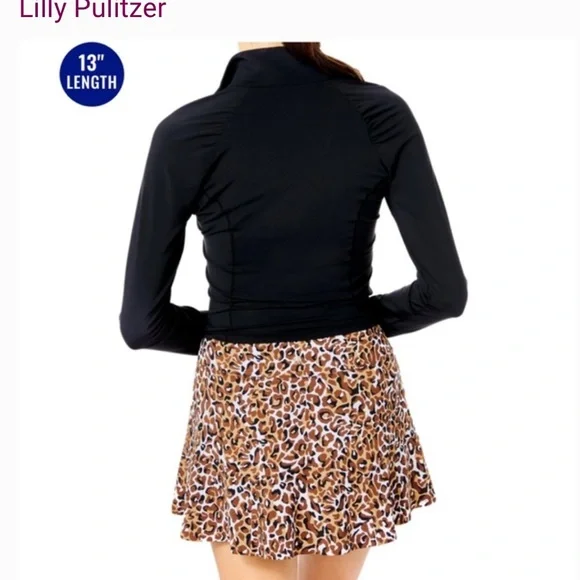 Lilly Pulitzer Corrine Skort Leopard Print Women's Skirt m - Picture 3 of 3